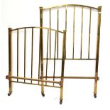 A brass single bed.