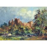 IVAN TAYLOR (born 1946); oil on board, 'Ludlow Castle', signed lower left, 27 x 37.5cm, framed. (D)