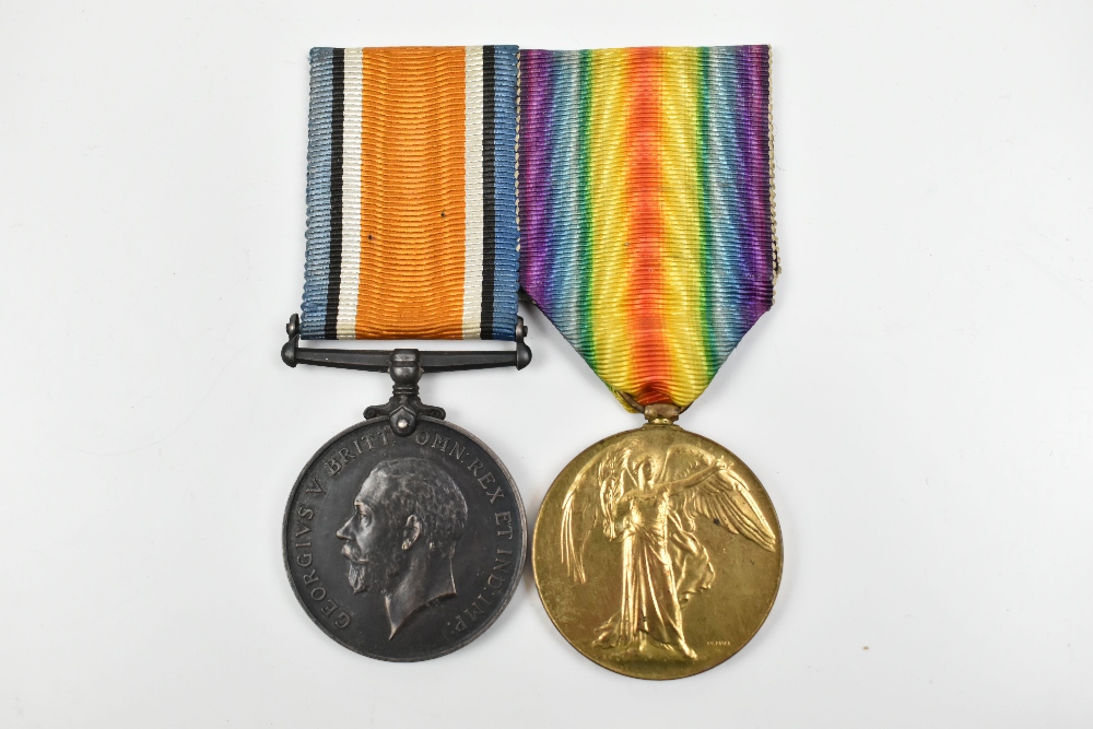 A WWI War and Victory Medal duo awarded to 291660 Pte. W. Naden Cheshire Regiment.