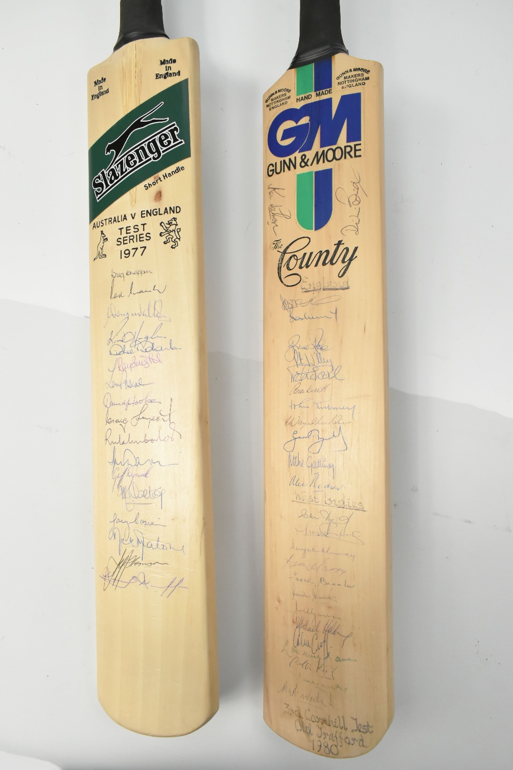 Two signed cricket bats, the first for the Australia V England Test Series 1977 including Ray - Image 2 of 2