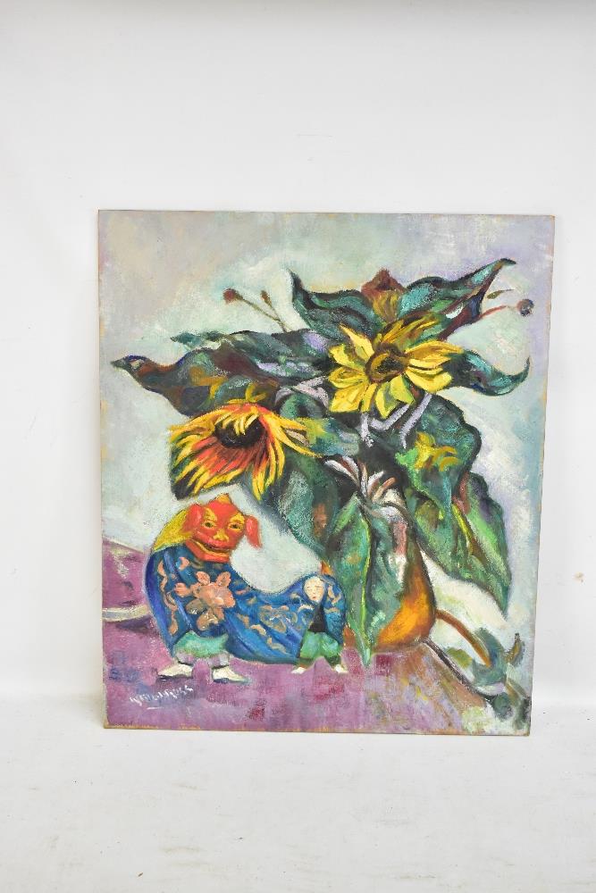 CYRIL J. ROSS (1891-1973); three oils on panel, still lives of flowers, 67 x 56cm (1) and 61 x - Image 8 of 8