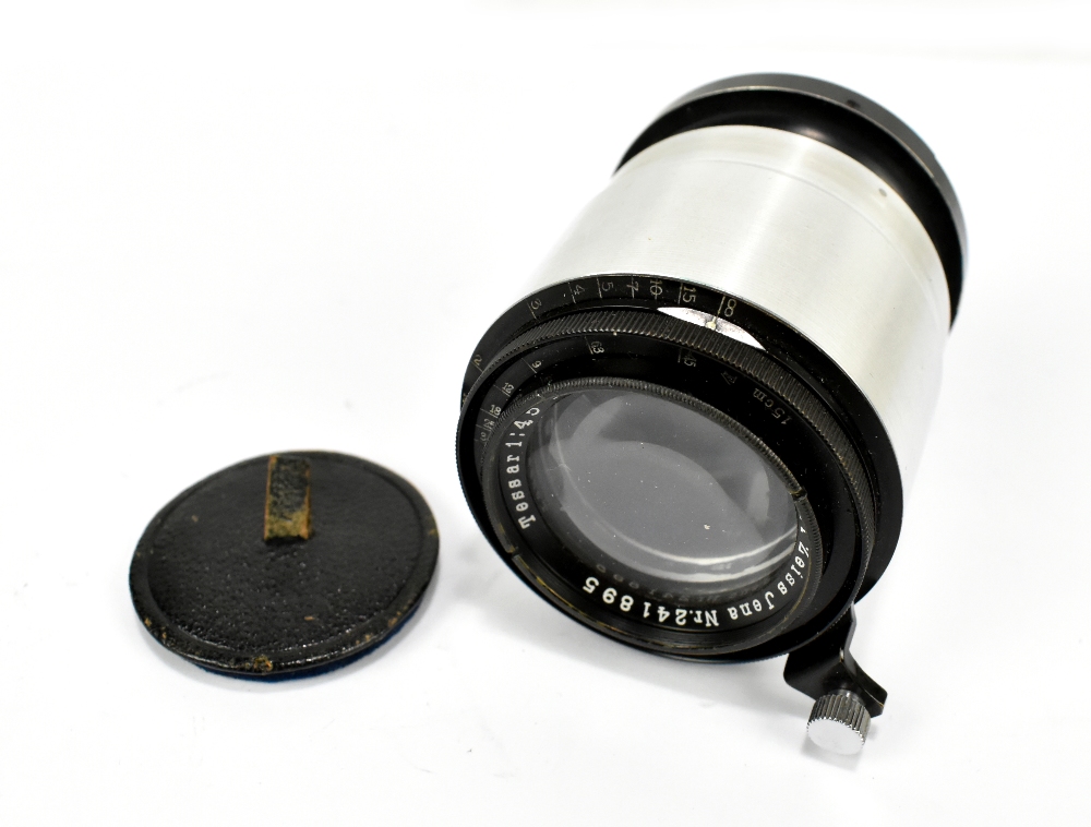 ZEISS; a pre-war Tessar 1:4,5 F=15cm lens, no.241895.