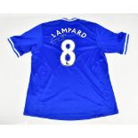 FRANK LAMPARD; a signed Chelsea Adidas home shirt with 'Samsung' branding, named and numbered 8 to