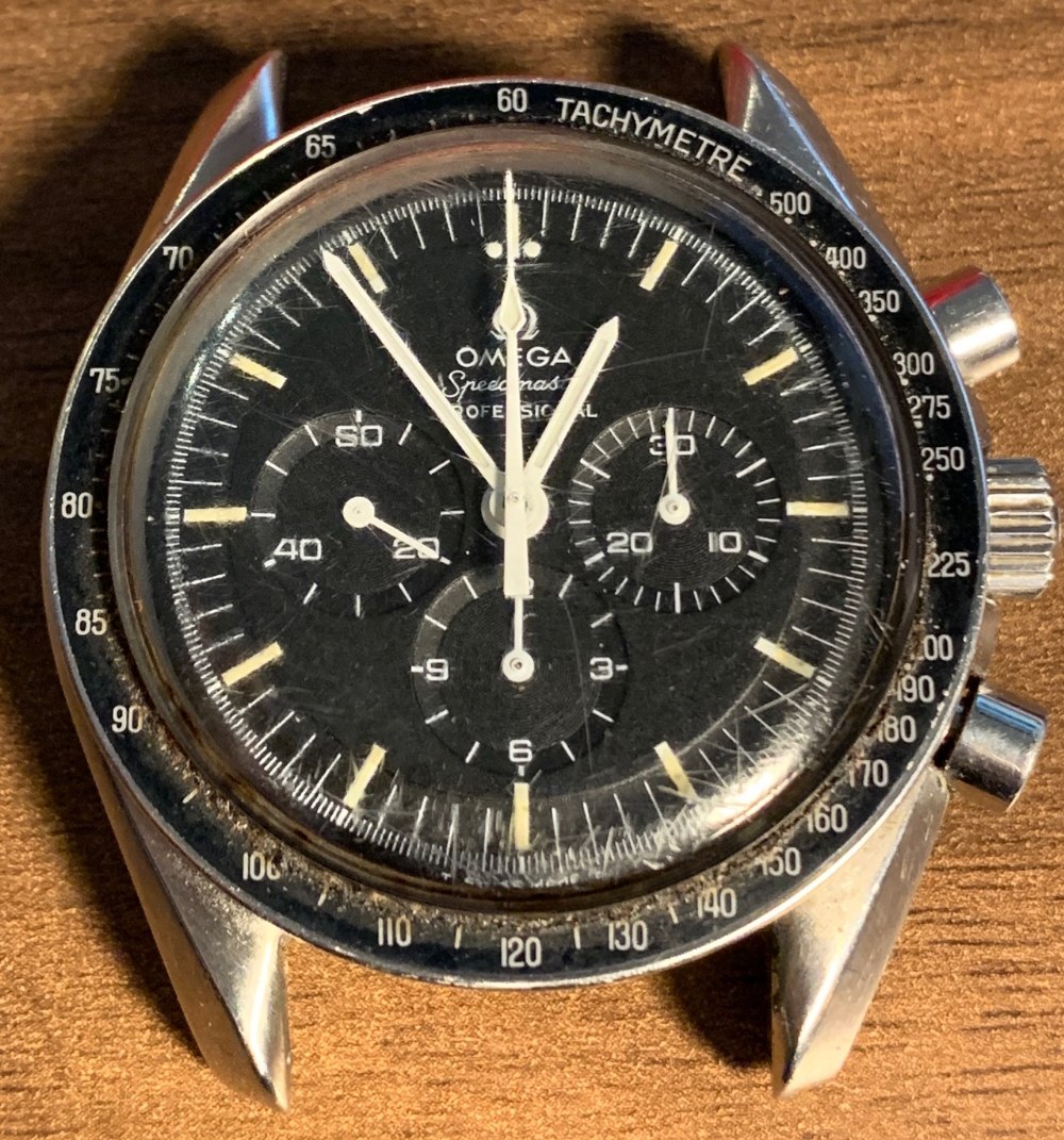 OMEGA; an early 1970s gentleman's Speedmaster wristwatch with three subsidiary dials, inscribed to - Image 9 of 10