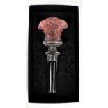 ROSENTHAL FOR VERSACE; a glass bottle stopper with Medusa finial, length 13cm, fitted in original