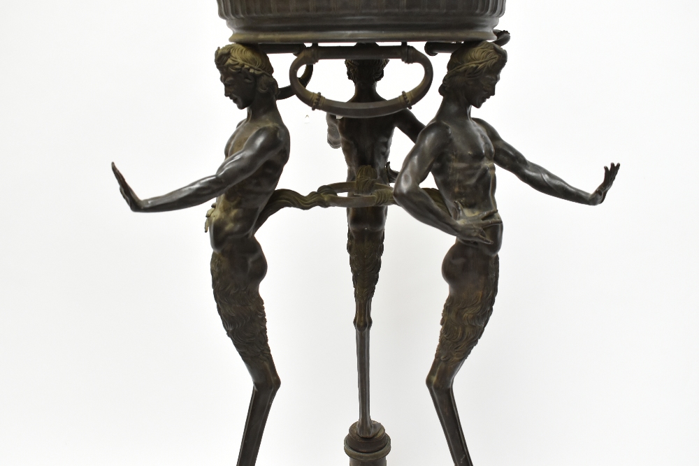 An unusual early 19th century bronze 'Grand-Tour' brazier, a copy of the Roman example excavated - Image 2 of 5