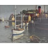LESLEY KENT (1890-1980); oil on board, 'Felled Timber Near Wareham', signed lower left, 34 x 44cm,
