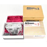NIKON; a boxed limited edition S3 camera from 2000, with 1.4-50mm lens with hood, fitted case in box