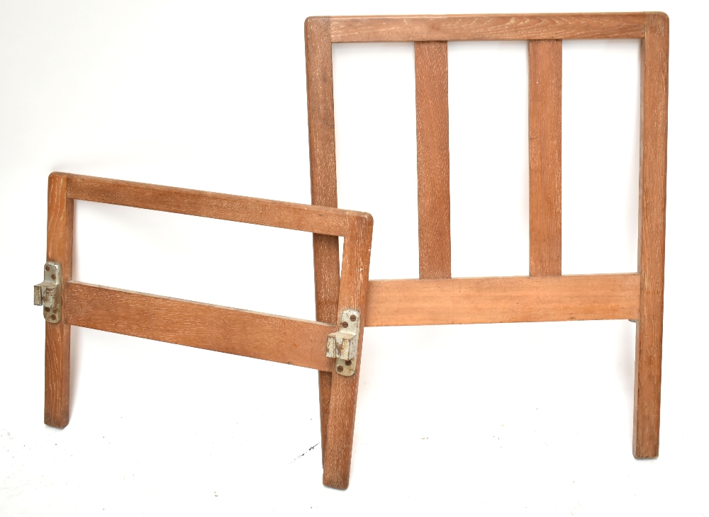 HEALS; a limed oak single bed.