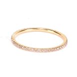 MESSIKA OF PARIS; an 18ct rose gold and fancy pink diamond full eternity ring, size N 1/2, approx
