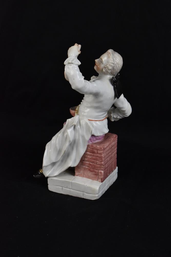 MEISSEN; a mid-18th century figure of a seated cook modelled by JJ Kaendler and Paul Reinicke, circa - Image 3 of 8