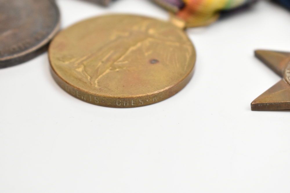 A WWI and WWII medal group of seven, the WWI trio awarded to 10525 Pte. W.J. Roberts Cheshire - Image 5 of 5