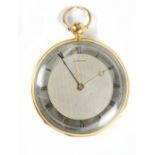 INGOLD; an early 19th century gold cased open face pocket watch, with plain case, engine turned
