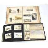 Two photograph albums including military, maritime and Far East interest, one annotated.