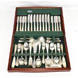 JOHN TURTON OF SHEFFIELD; an eight setting canteen of electroplated cutlery.