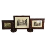 Three Macclesfield School of Carving photograph/picture frames, largest 30.5 x 35.5cm, all housing
