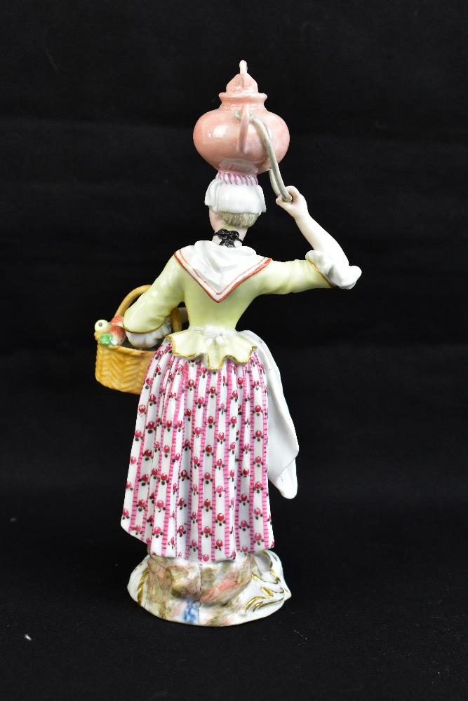 MEISSEN; a mid-18th century figure of an egg seller modelled by Reincike and designed by Christopher - Image 3 of 7