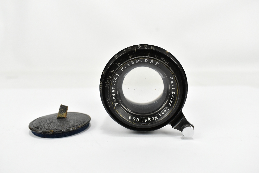 ZEISS; a pre-war Tessar 1:4,5 F=15cm lens, no.241895. - Image 2 of 4