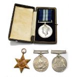 A George VI Royal Naval Distinguished Service Medal awarded to Temp/L.S. K.R.Ward P/JX. 189097,