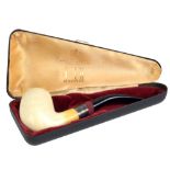 DUNHILL; a cased silver collared Meerschaum pipe.Additional InformationHas been used. Surface