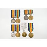 A mixed group of WWI medals including Victory Medal awarded to 56519 Pte. W. Moffat Lincolnshire