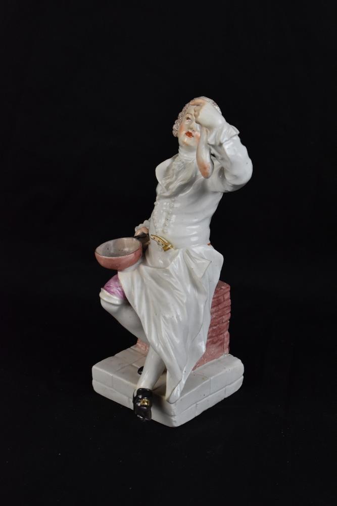 MEISSEN; a mid-18th century figure of a seated cook modelled by JJ Kaendler and Paul Reinicke, circa - Image 2 of 8