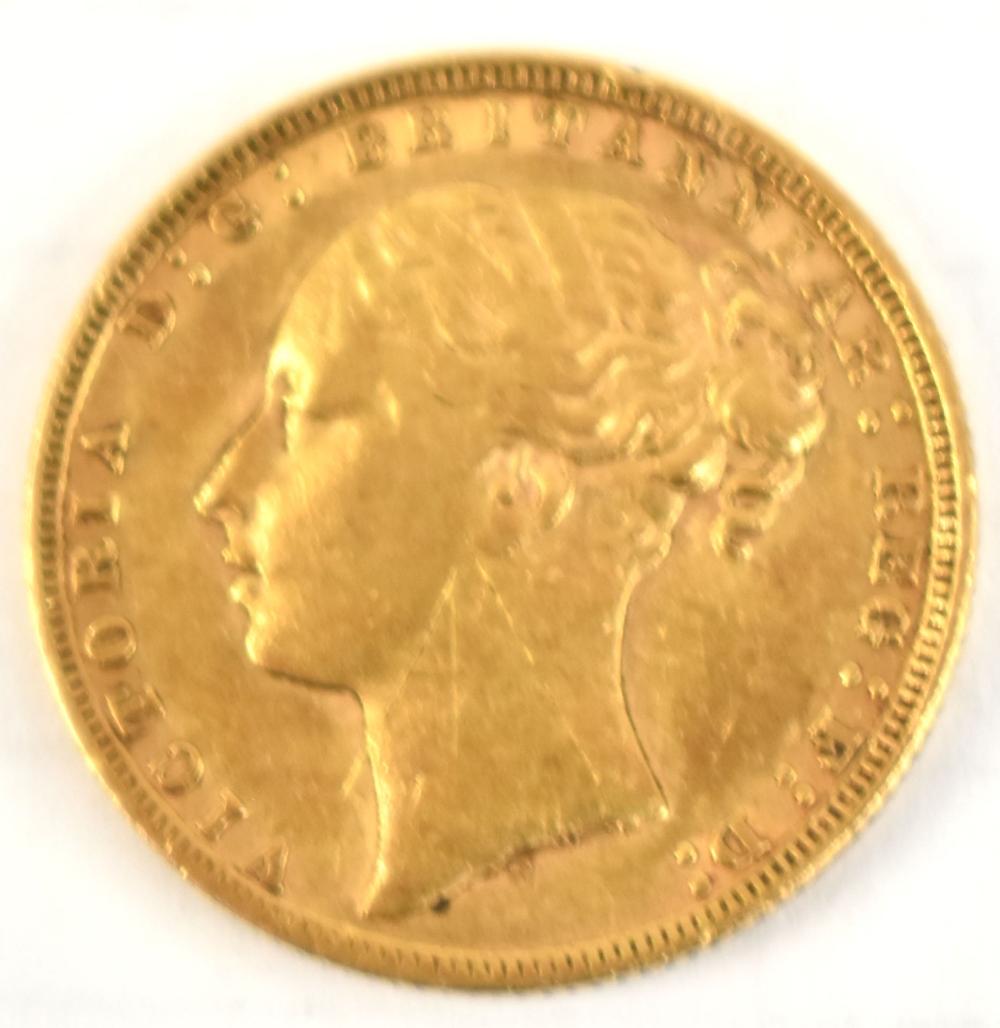 A Victorian Young Head full sovereign, Sydney Mint, 1872. - Bild 2 aus 2
