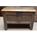 An 18th century oak coffer.