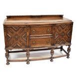 An early 20th century oak sideboard.