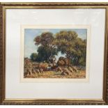 GEORGE HAMILTON CONSTANTINE (1878-1967); watercolour, 'Evening Glow', 25 x 37cm, framed and