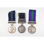 A George VI General Service Medal with 'Palestine 1945-48' clasp awarded to Ec. 13962 Pte. K.