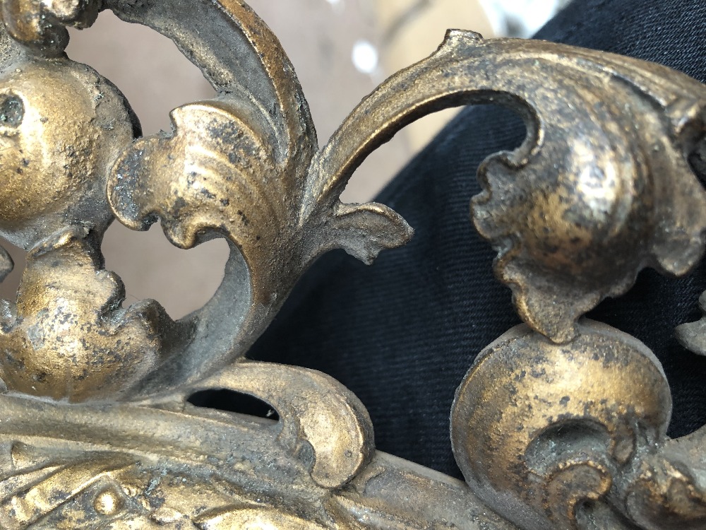 A large pair of late 19th century German cast iron foliate decorated pierced frames each centred - Image 17 of 20