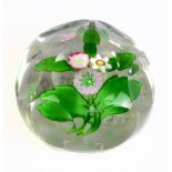 CLICHY; a faceted rose paperweight, unmarked, diameter 4.5cm.Additional InformationMinimal wear