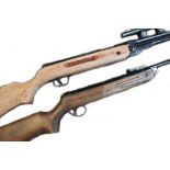 BSA; a .177 Meteor break-barrel air rifle, NH 64070, and a .22 Chinese under-lever air rifle for