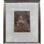 IN THE MANNER OF WILLIAM BRADLEY; watercolour, depicting a maiden seated with child, unsigned, 18.