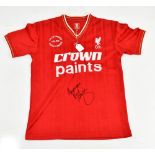 SIR KENNY DALGLISH; a signed Liverpool FC 'F.A. Cup Winners League Champions 1985-1988' home shirt