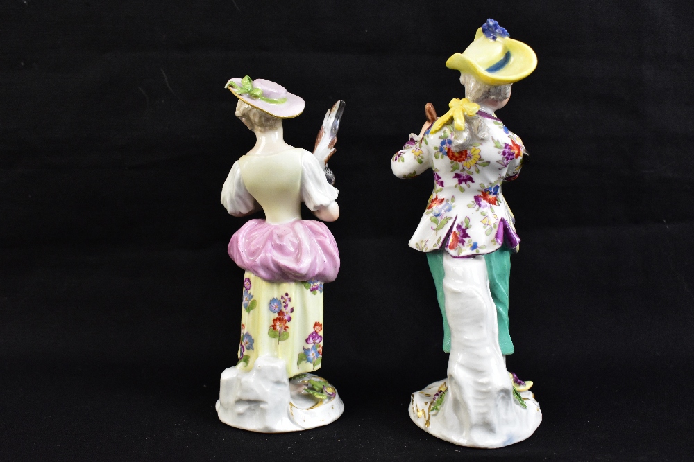 MEISSEN; a pair of mid-18th century figures of children with chickens modelled by Kaendler and - Image 3 of 8