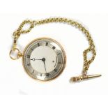 BREGUET; a rare early 19th century gold open face small sized pocket watch with engraved case, the