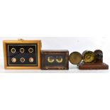 A six section room indicator, a Horstmanns patent time switch and late Victorian dual light
