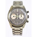 OMEGA; a 1969 De Ville chronograph gentleman's wristwatch with stainless steel case and bracelet,