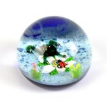 WILLIAM MANSON FOR CAITHNESS; a 'Frog & Ladybird' glass paperweight, 84/150, diameter 7cm.