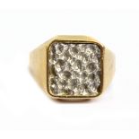 A 9ct yellow gold gentleman's signet ring size V approx 7.0g.