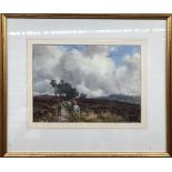 GEORGE HAMILTON CONSTANTINE (1878-1967); watercolour, 'A Derbyshire Moor', 25 x 34cm, framed and