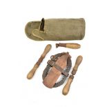 A military saw kit, in green canvas bag, with printed 34260.