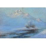L. G. LINNELL; pastel, mountainous landscape, signed, 33 x 49cm, framed and glazed.