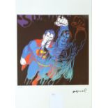 AFTER ANDY WARHOL (1928-1987); limited edition lithograph print, 'Superman' from the Leo Castelli