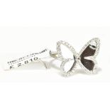 MESSIKA OF PARIS; an 18ct white gold and diamond butterfly ring, size M 1/2, approx 7.4g.
