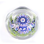 WHITEFRIARS; a limited edition faceted paperweight, 'Angels', numbered 596 to base, diameter 7cm.