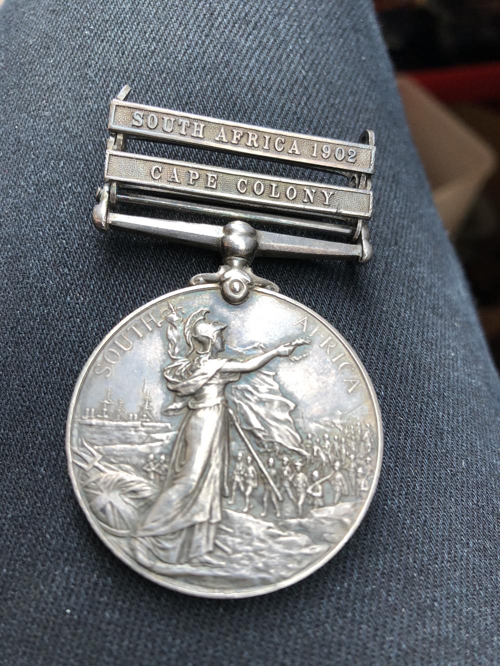 A Boer War and WWI medal group of five awarded to Private R. Crewe comprising Queen's South Africa - Image 10 of 15