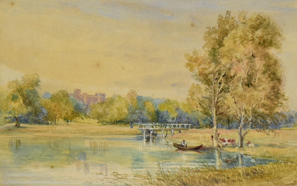 19TH CENTURY ENGLISH SCHOOL; watercolour, 'Cholmondeley 1884', unsigned, 17.5 x 28.5cm, framed and